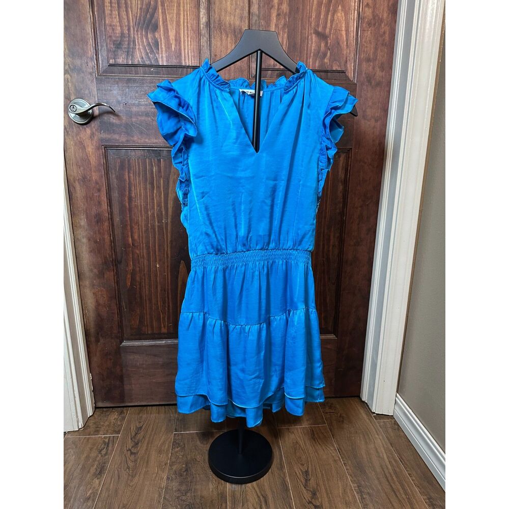 Steve Madden Ruffle Sleeve Tiered Mini Dress Size Small